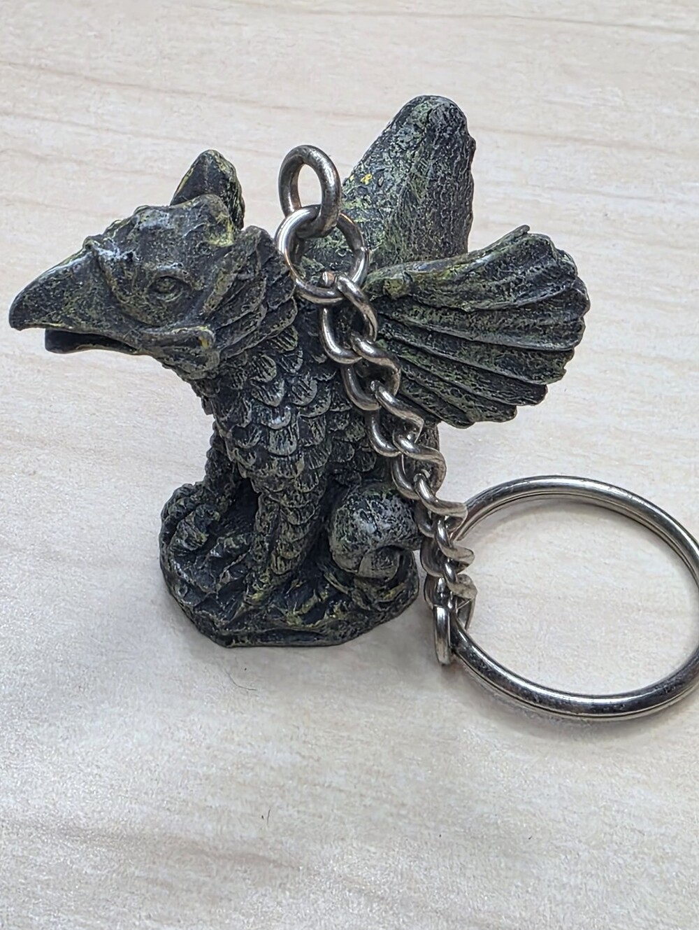 Vintage Style Gothic Gargoyle / Griffin Faux Stone Keychain Bag Charm